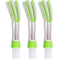 Set of 3 brushes and cleaners for car air conditioners, dusting tools for keyboards, windows, leaves, blinds, glass and fans