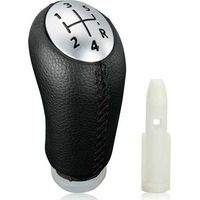 Pommeau de Levier de Vitesse Manuel en Cuir Noir pour Renault Clio III 2005-09, Megane 2 Laguna 2003-09 - Style et Confort pour votre Voiture