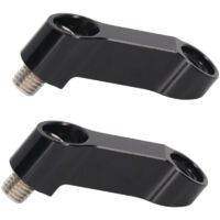 Paire d'adaptateurs de rehausse de rétroviseur de 10 mm (0,39 po) pour moto NMAX 155/125 (2015-2022), noir