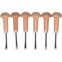Kit de Ciseaux à Bois pour Sculpture, Outils Manuels avec Poignée Champignon pour Artisanat DIY