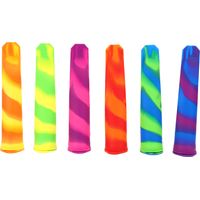 6Pcs/Set Household Multicolored Silicone Ice Cream Mold Maker DIY Kitchen Supplies