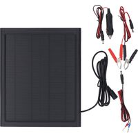 Chargeur solaire portable 6 W 16 V pour batterie (voiture, moto, bateau, camping-car, remorque, motoneige)