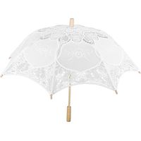 Parasol de Mariée Dentelle Blanche pour Accessoires Photo et Cérémonie