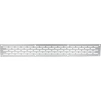 Aluminium Lochblech 250x50mm F1 Lüftungsgitter Lochung 20x3mm silber eloxiert