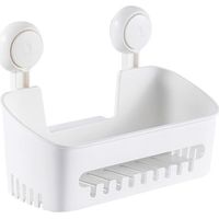 Panier de douche Étagère à épices Organisateur de salle de bain Panier de rangement DIY Sans perceuse Aspirateur amovible Ventouse Étagère murale pour shampoing et articles de toilette Cuisine Salle d