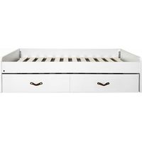 Letto + 2 cassetti individuali + materasso bianco 90x190cm