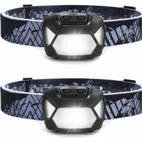 Lampe frontale LED rechargeable haute performance, D5000, lampe frontale LED ultra-lumineuse, 2000 lux, lumière blanche et rouge, 6 modes d'éclairage, IPX4, pour la course à pied, la pêche, le vélo, l