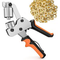 Kit d'œillets métalliques de 10 mm, pince à œillets avec 300 œillets, pince perforatrice, kit de perforation professionnel pour bâches, tissus, cuir, carton, affiches, bannières