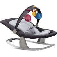 Inglesina Lounge Sdraietta Musicale Pepper, Desde el Nacimiento Hasta 9 Kg, Respaldo Reclinable 3 Posiciones, Caja de Música 3 Melodías, Barra de Juegos con 3 Peluches, Almohada Reductora Incl