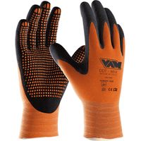 Guanti da lavoro Dot Mix Spalmato in NItrile Puntinato Nero/Arancio 2XL