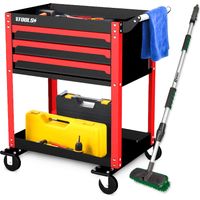 Chariot servante d’Atelier Chariot à Outil BM TOOLS BMT TOOL DRAWER - 3 Tiroirs à glissières - Balai brosse de nettoyage à eau
