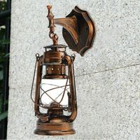 Lanterne rétro vintage Lampe murale industrielle Lampe décorative Lanterne extérieure Applique murale Décoration de maison