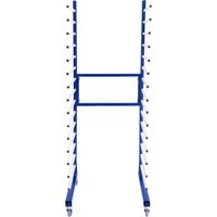 Carrello Combinato Blu per Asciugatura Vernice Spray, Eco-Compatibile per Falegnameria e Bricolage, con 4 Ruote Girevoli a 360 Gradi, Capacità di Carico 25kg per Ripiano e 375kg Totali, 15 Ripiani Reg