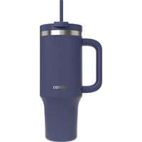 Contigo Bottiglia termica 1200 ml con manico e cannuccia, Borraccia isolata in acciaio inossidabile con coperchio, Raffredda per 29 ore, Tazza termica, Senza BPA, Indigo