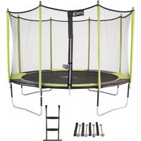 Trampoline KANGUI - JUMPI Ø 360‑365 cm – Enfant – Rebond Parfait – Échelle & Kit Ancrage – Garantie 5 ans