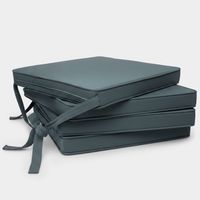 Lot de 4 coussins de chaise Loft SK, bleu pigeon, 45 x 40 x 5 cm