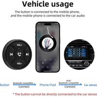 Wireless Bluetooths Remote Controller Car Motorcycle Bike Media Button MP3 Music Player for IOS Andr