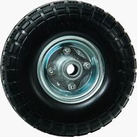 Werka Pro – Roue increvable 260 x 85mm – Axe déporté – Jante métal galvanisé – Roulements à billes – Charge 100 kg – Alésage 20mm