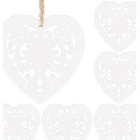 Weihnachtsbaumschmuck Ornament Herz 7 cm 6 Stück