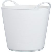 Weißer Kunststoffkorb mit zwei Griffen 26lt cap26bl plasvidavi