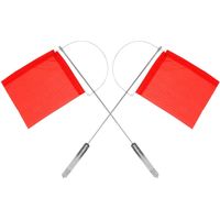 Robust Windrichtungsfahnen 2 Stück 130 X 110mm Rot Edelstahl