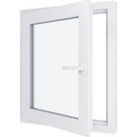 Fenêtre PVC - Triple vitrage - Tirant Gauche - Blanc - LxH : 800 mm x 800 mm
