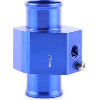 Eosnow Universeller Metall-Auto-Wassertemperatur-Verbindungsrohr-Schlauch-Temperatursensor-Adapter, blau, 28 mm