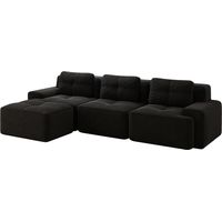 Canapé Cloud Modulsofa Boneless L-shaped Corduroy Noir 293.00x177.00x69.00 ZIPSOFA Canapé