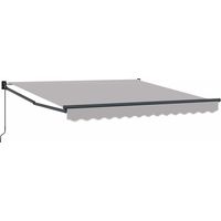 Store banne,Store Rétractable Manuel Gris 350x250 cm