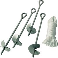 Shelter Logic Ancres de tempête en aluminium 38 cm Argent 4
