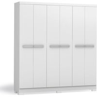 Armario Vestidor 6 Puertas Walk - Blanco