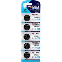 Pkcell – Lot de 5 piles bouton CR2016 3V 75mAh lithium – Pour appareils électroniques – Longue durée de vie – Compatible avec souris, réveils, télécommandes