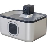 Fontaine à eau pour chats acier inoxydable 5L automatique LED silencieuse filtre argent