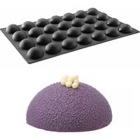 Moule en silicone pour pralines, mousses, pâtisseries 600 x 395 mm - demi-cercle