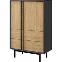 Commode Levali 104, Chêne, Tiroirs et portes, Nombre de tiroirs: 0, 127x83x43cm
