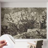 Tapete Selbstklebend - modernes Design - Wohnungsdeko - geruchslos - langlebig Berglandschaft 152x104 cm