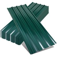 Randaco 24 paneles de techo 129x46 cm antracita galvanizados para pared carport y caseta