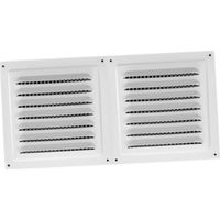 150 x 300 mm Lüftungsgitter, weißes Edelstahl-Lüftungsgitter mit Insektenschutzgitter, korrosionsbeständig