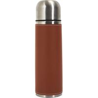 COOK CONCEPT, KA0374, Bottiglia Termica in Acciaio Inox da 50 cl, Design Elegante in Finta Pelle, Ideale per L'Ufficio e Le Gite, Mantiene Le Bevande a Temperatura, Marrone