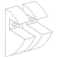 Dolle Polyclip-Set 2er Pack, transparent, 8 mm Regalhalter