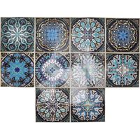 10 Autocollants Muraux Style Marocain Adhésifs pour Décor Salon, Cuisine, Salle de Bain