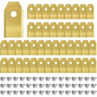 - 45 cuchillas de titanio para cortacésped, cuchillas para robot cortacésped Husqvarn/Automower/Yardforce/Gardena con tornillos, cuchillas de repuesto para modelos 105, 310, 315, 320, 420, 430x, r40i