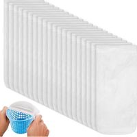 20 Pcs Chaussette Piscine, Chaussettes Piscines, Chaussette Panier pour Skimmer pour Piscine, Chaussette en Nylon à Mailles Fines pour piscines, retiennent débris et Feuilles (Blanches)