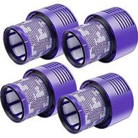 Lot de 4 filtres V10 pour aspirateur Dyson, lot de 4 filtres de rechange pour aspirateur Dyson V10, V10 Absolute, V10 Animal, V10 Motorhead, SV12 pièce de rechange P/N 969082-01