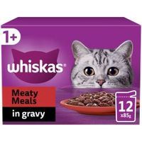 Whiskas 1+ Meaty Meals Adult Wet Cat Food Pouches in Gravy 1 - 85g - 811963