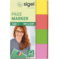 SIGEL Haftmarker Brillant HN630 20x50mm farbig sortiert 4 St./Pack.