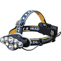 Super Bright 8 Modes Rechargeable Headlamp LED Headlamp Lightweight Waterproof Headlamp for Camping, Fishing, Cycling, Hiking, Black