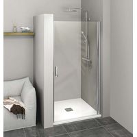 Polysan Zoom - Anta doccia, monoblocco 100 cm, alluminio lucido/vetro trasparente ZL1210