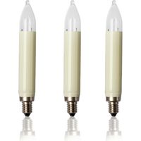 hellum candele di ricambio per candele dell'albero di Natale luci fiabesche interni esterni, 3 pezzi 12V 3W con 20 punti combustione, ø15mm E10/ 22Lumen 902037
