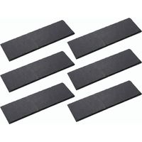 Lot de 6 assiettes rectangulaires ardoise 30 x 20 x 0,5 cm